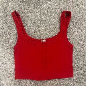 Nikibiki Scarlet Ribbed Tank Top